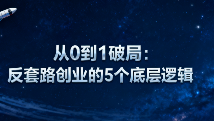 从0到1破局：反套路创业的5个底层逻辑